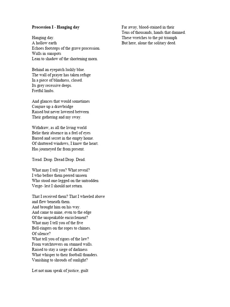 Procession I - Hanging Day | PDF | Poetry