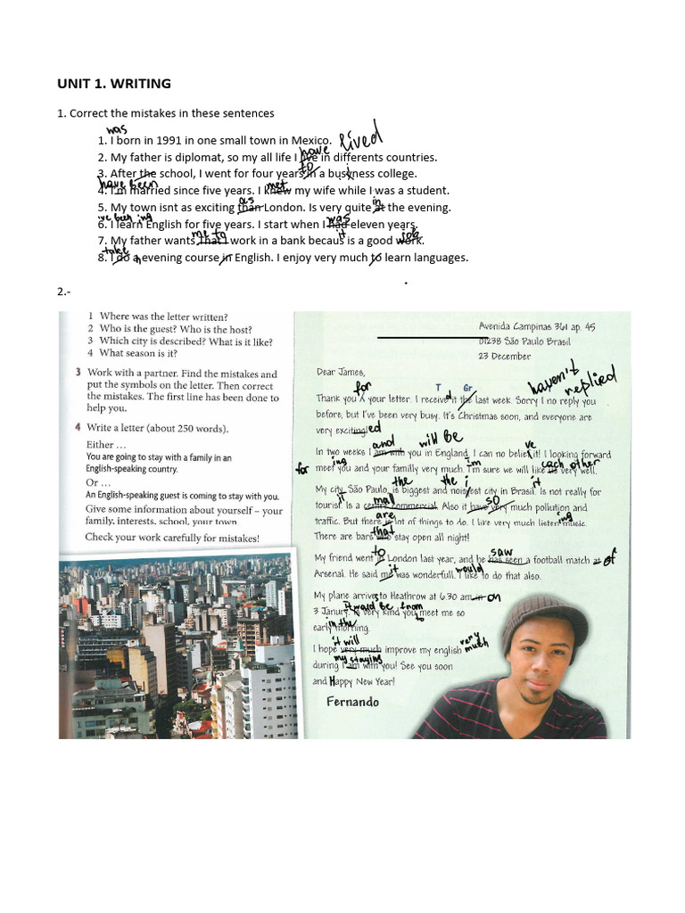 UNIT 1 Writing | PDF
