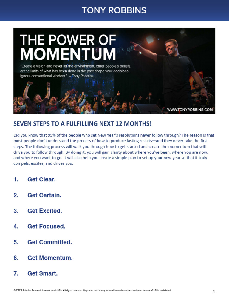 The Power of Momentum 2020 | PDF - The Power Of Momentum In Achieving Breakthroughs