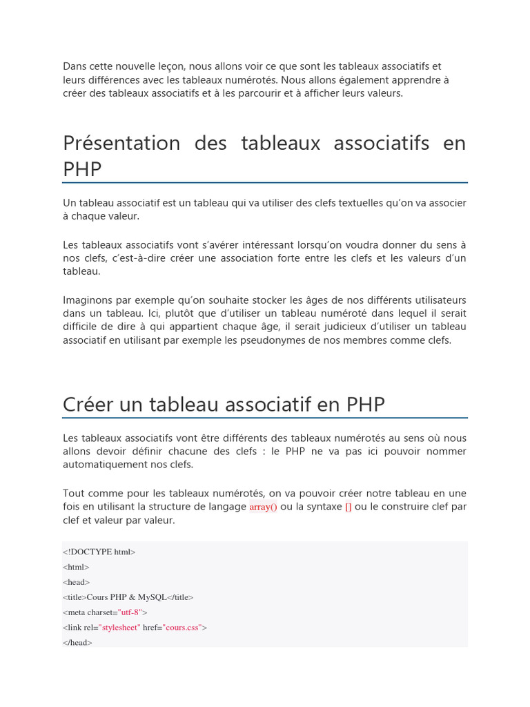 22 les tableaux associatifs pdf