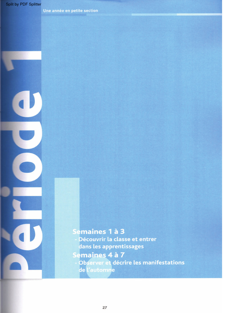 Une Annee en PS P1.partie 1 | PDF
