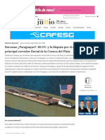 Barcazas ¿Paraguayas - EE - UU. y La Disputa Por El Control Del Principal Corredor Fluvial de La Cuenca Del Plata - Diario Junio