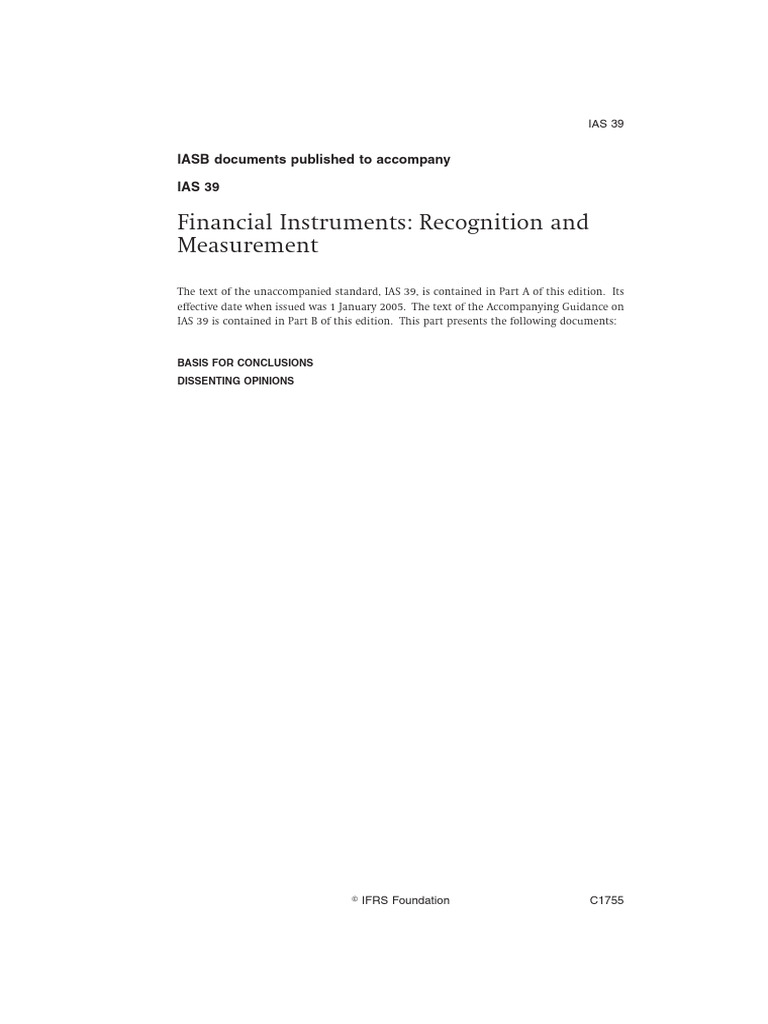 IAS 39 Financial Instruments Guidance | PDF | Fair Value ...