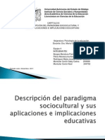 Presentacion Descripcion Del Paradigma Sociocultural