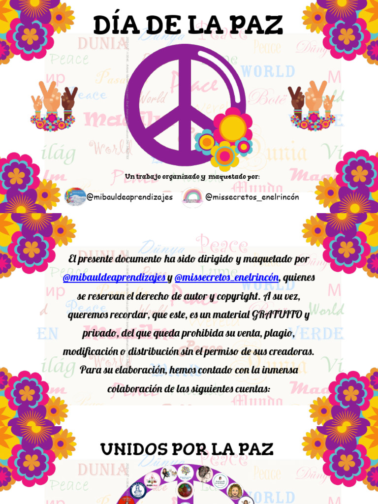 Actividades para el Día de la Paz | PDF | Canciones | Paz