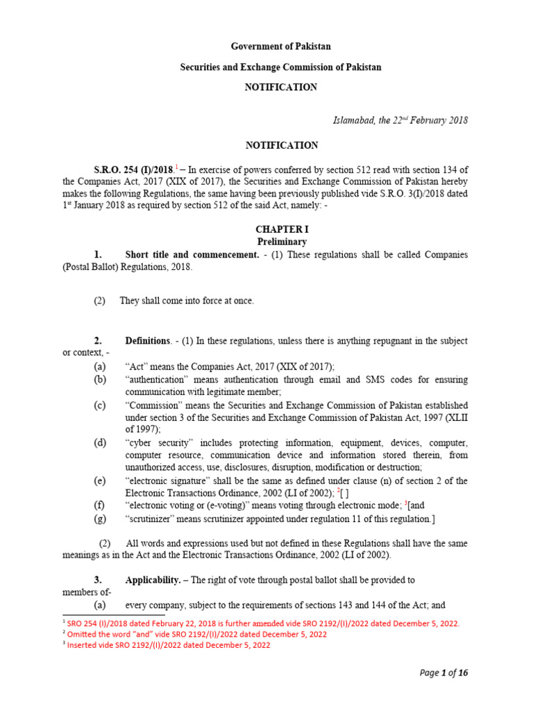 Postal Ballot Regulations 2018 | PDF | Electronic Voting | Government