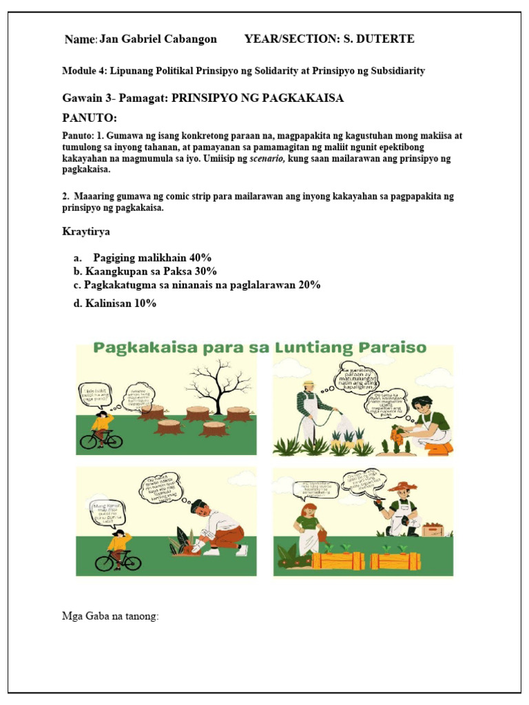 Esp Grade 9 Scenario Pdf