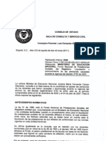 Concepto del Consejo de Estado, Sala de Consulta y Servicio Civil, la cual señala que a los maestros nombrados antes de la expedición de la Ley 812 de 2003, les deben ajustar las pensiones con sus factores salariales.