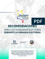 Recomendaciones para Acudir A Ejercer El Derecho Al Voto