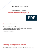 Lecture 4 - Reaction Energies