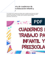 Recopilatorio de Cuadernos de Trabajo para Educación Infantil y Preescolar