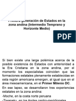 Primera Generación de Estados en La Zona Andina