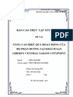 Thực Trạng Và Một Số Giải Pháp Nâng Cao Hiệu Quả Hoạt Động Của Bộ Phận Buồng Tại Khách Sạn Liberty Central Saigon Citypoint