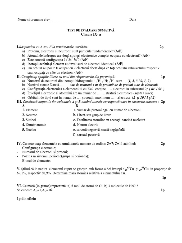 9 Test Atom | PDF