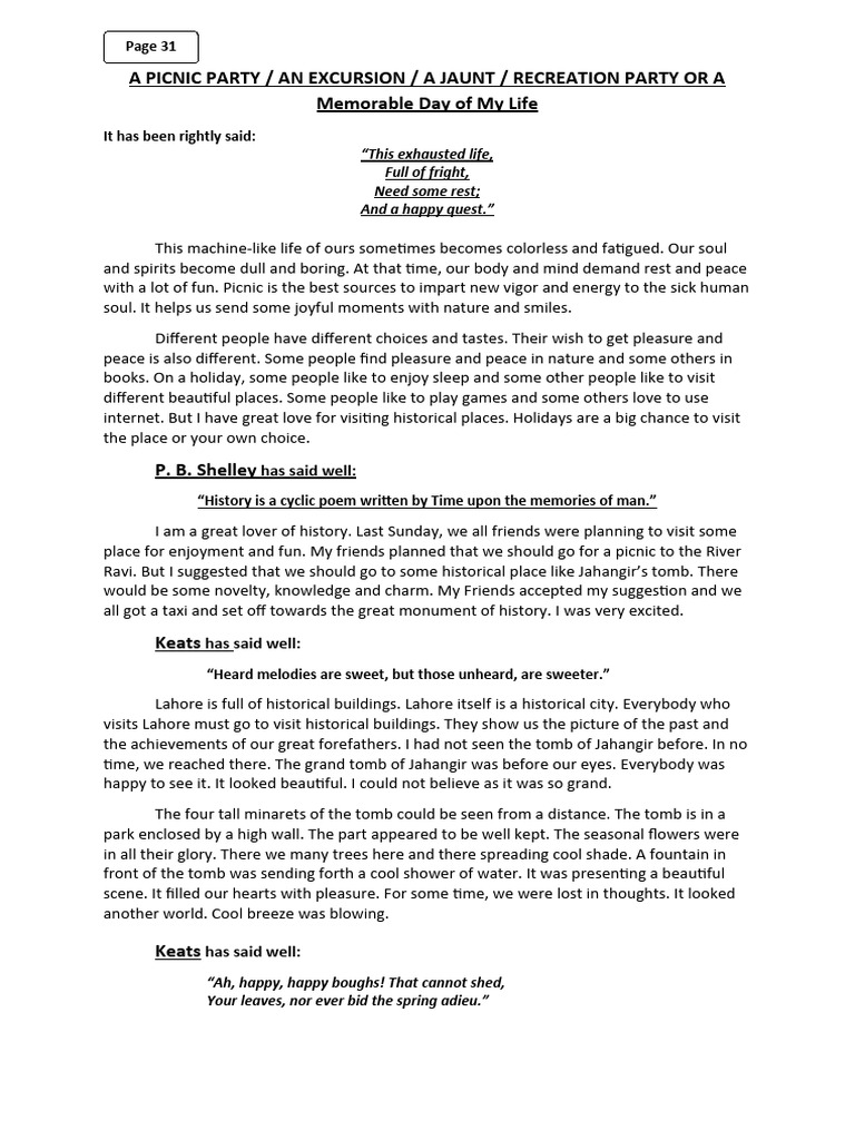 3 A Picnic Party PDF