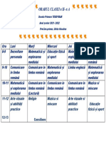 Orarul - Clasei - A II A