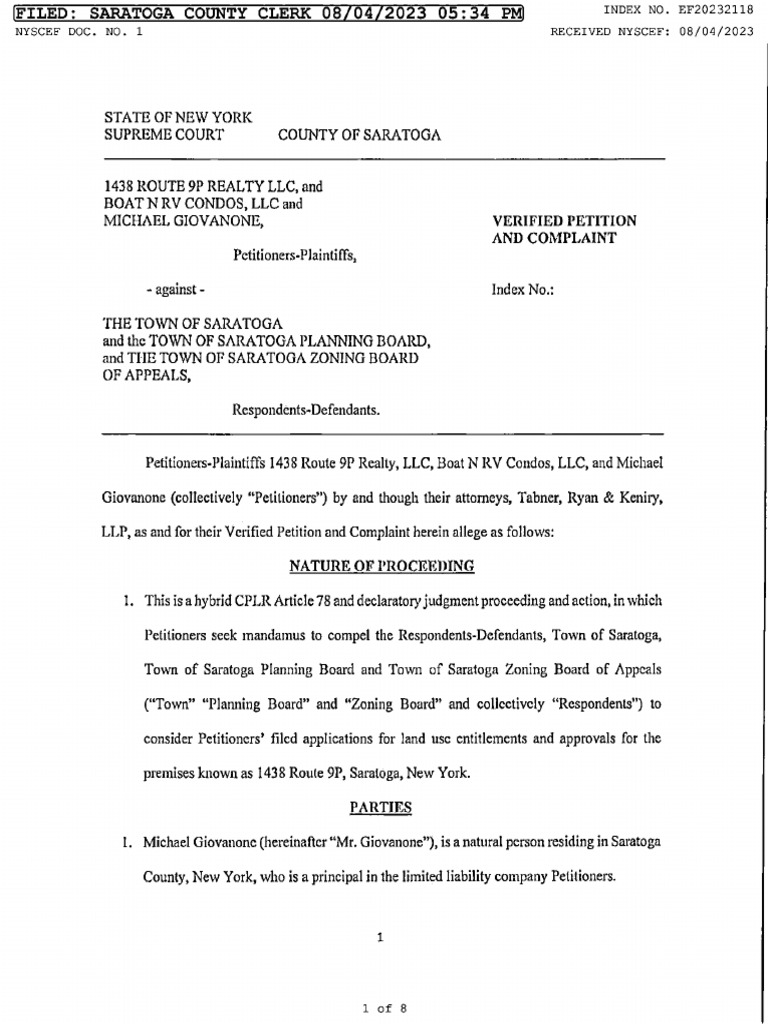Giovanone Article 78 | PDF
