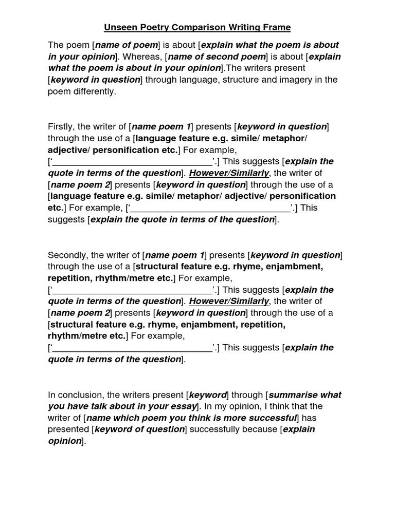 Poetry Analysis Guide for Students | PDF | Language Arts & Discipline