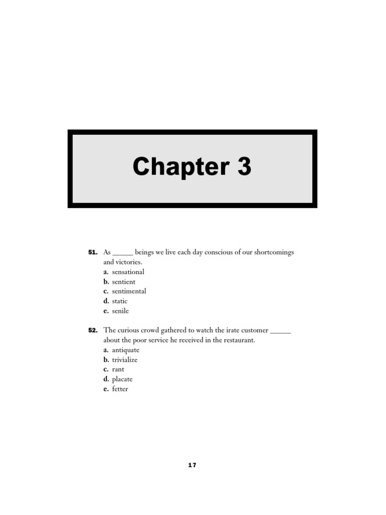 Sentence Completion Practice Questions | PDF