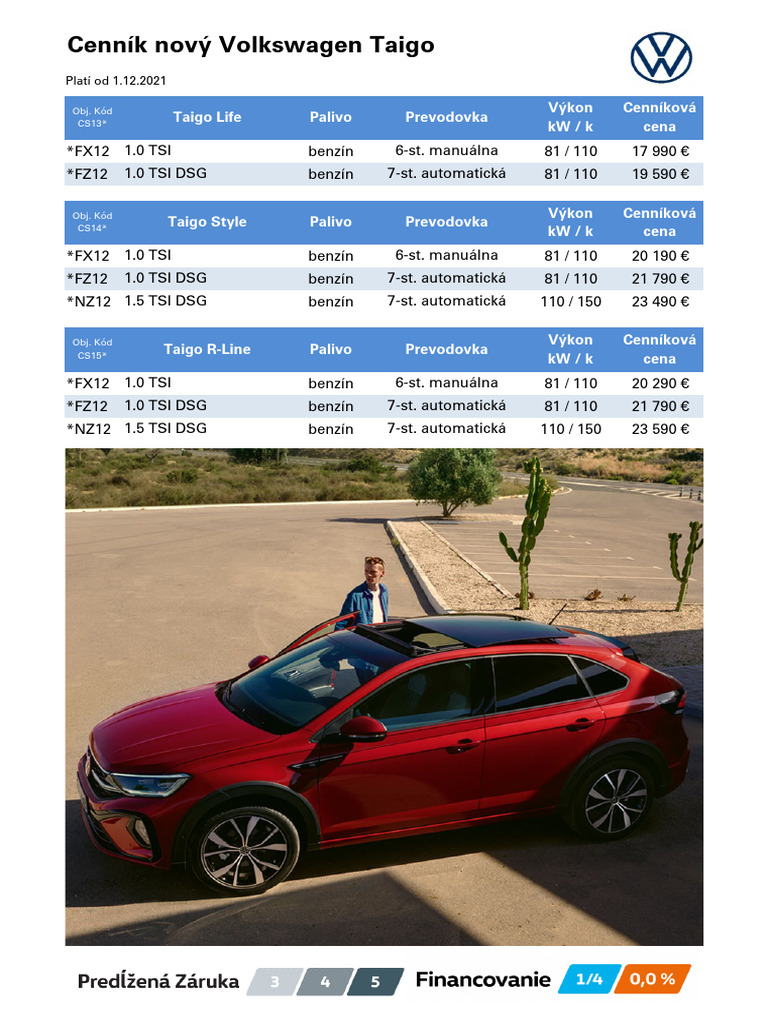 Vw Taigo Preisliste Pdf