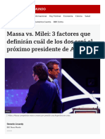 Elecciones en Argentina - Massa vs. Milei, 3 Factores Que Definirán Cuál de Los Dos Será El Próximo Presidente de Argentina - BBC News Mundo