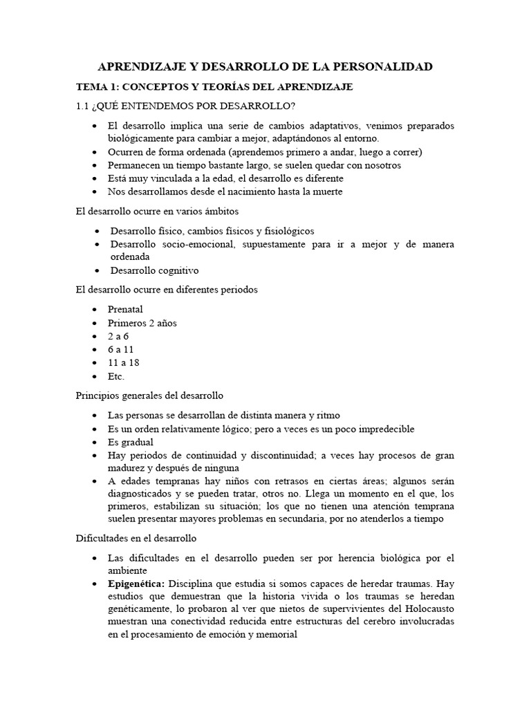 Desarrollo y Aprendizaje Humano | PDF