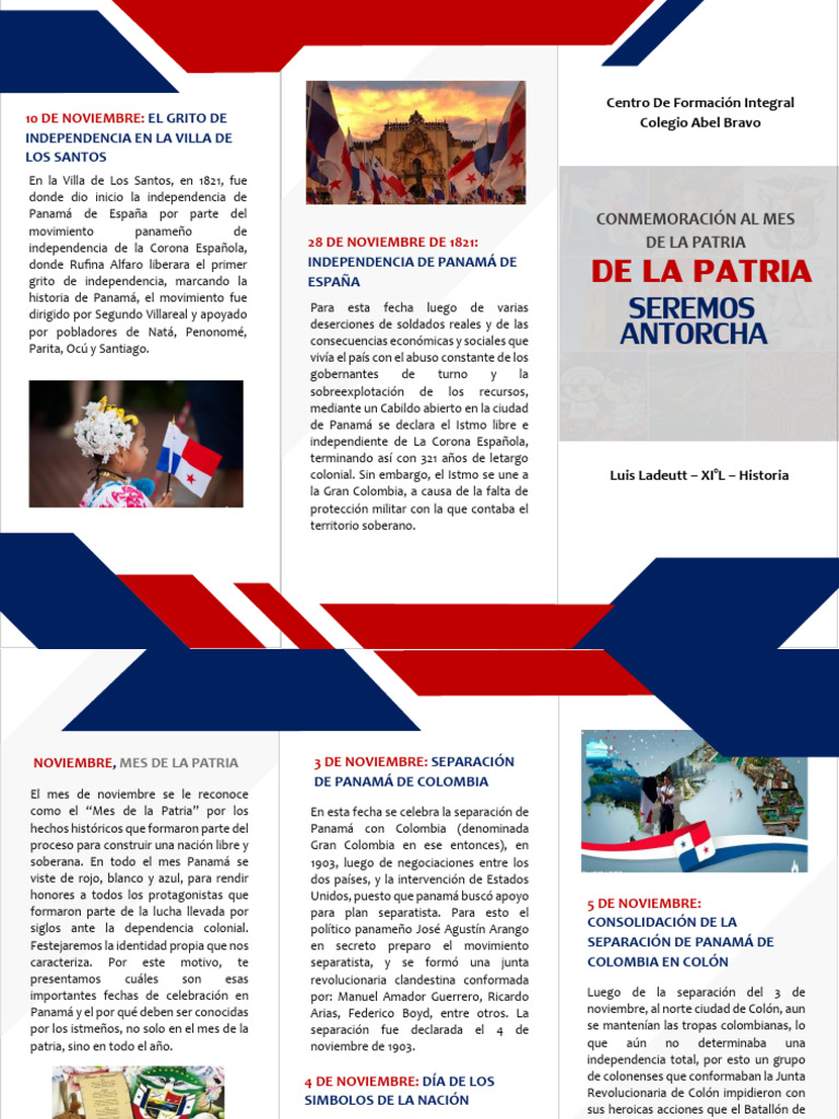 Noviembre: Mes de la Patria en Panamá | PDF | Panamá | America latina