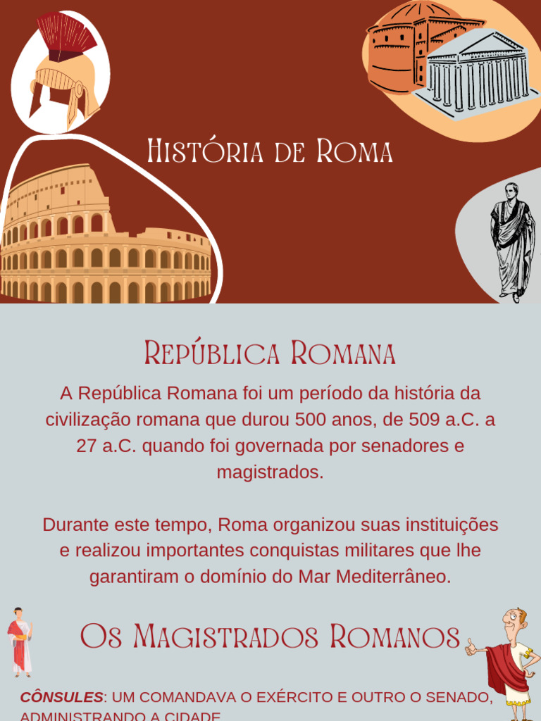 República Romana: Estrutura e Conquistas | PDF | República Romana ...
