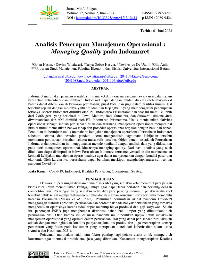 Supply Chain Management Of Pt Indomaret Pdf