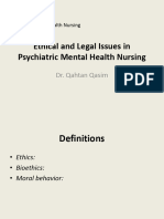 Ethical and Legal Issues in Psychiatric Mental Health