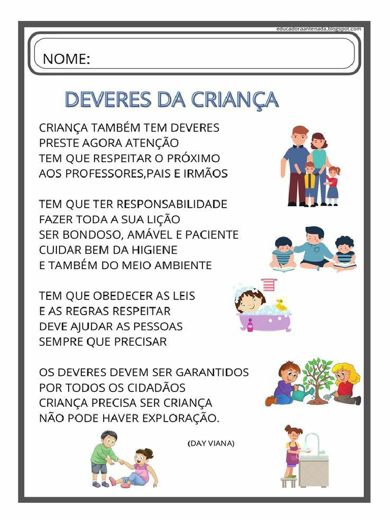 Poema - Direitos e Deveres Da Criança - 230930 - 224429 | PDF