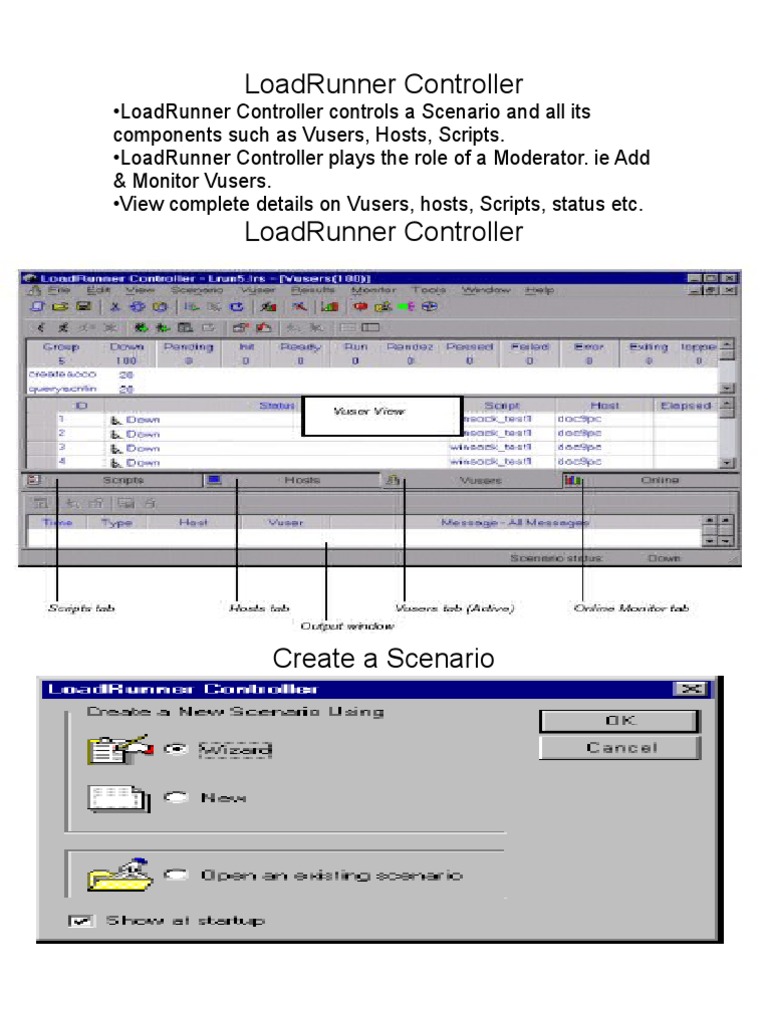Load Runner Controller Runtime System Databases