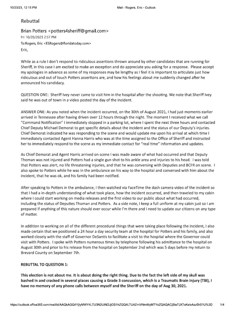 Brian Potters refutes Sheriff's statements PDF