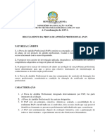 Regulamento Da Prova de Aptidão Profissiona1