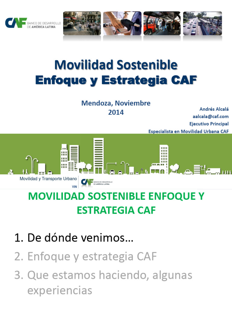 Estrategia de Movilidad Sostenible CAF | PDF | Transporte | Tránsito rápido