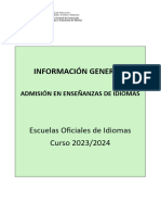 1 Informacion General - Admision en Eoi 2023