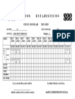 Datos Estadisticos: Ciclo Escolar 2022-2023