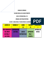 Horario de Exámene 2 Trimestre