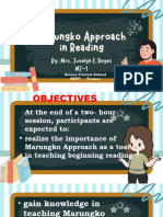 Marungko Approach in Reading - REVISION