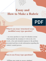 Essay and How To Make A Rubric