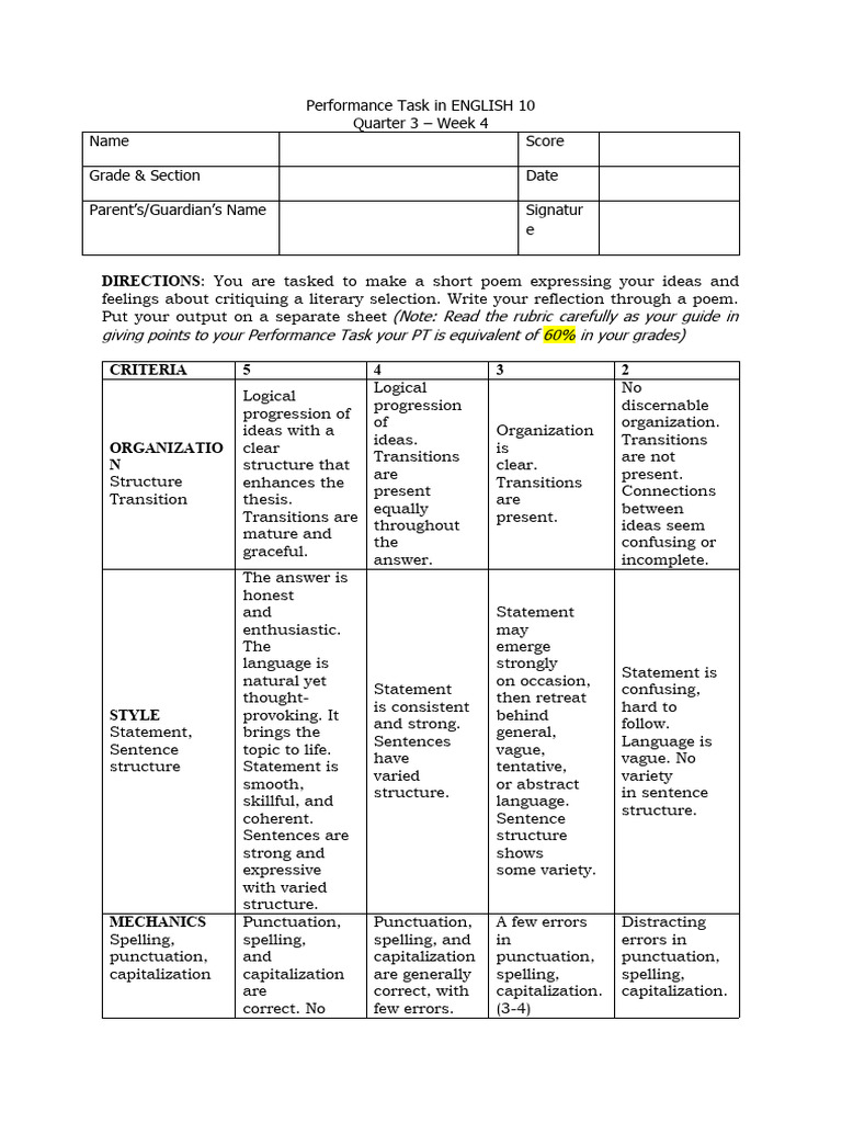 performance-task-in-english-10-pdf-punctuation-human-communication