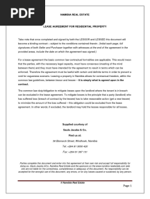 Namibia Real Estate Lease Agreement For