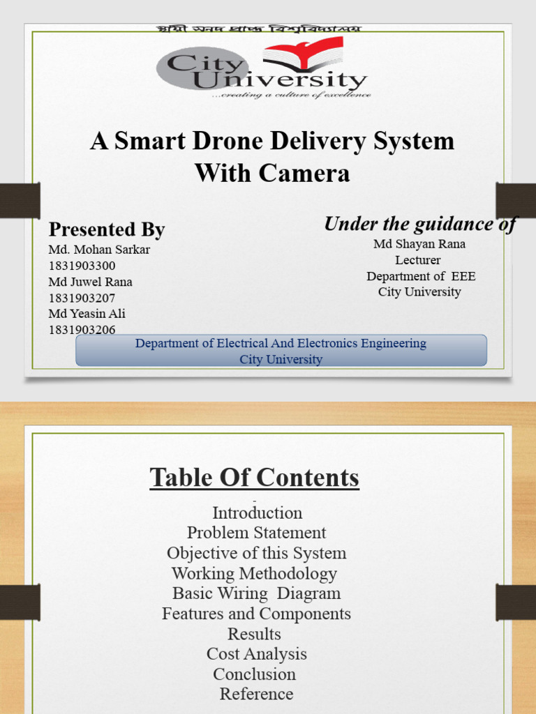Smart Drone Delivery System Project | PDF | Technology & Engineering