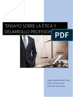 Ensayo Sobre La Ética y Desarrollo Profesional.