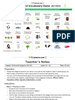 Vocab Game A1 A2 Online Teacher