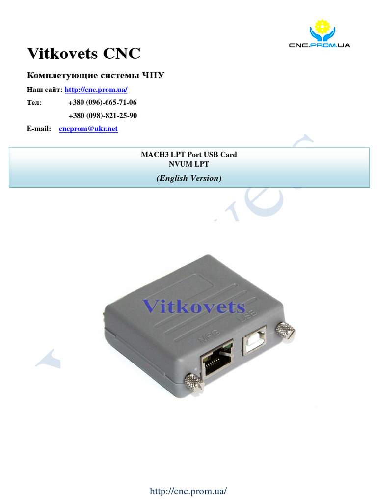 mach3_USB to LPT port_versionNVUM_LPTv1.1 | PDF | Numerical Control ...