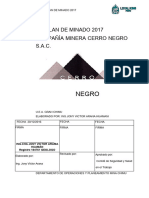 Plan de Minado 2017 Compañia Minera Cerro Negro S.A.C