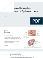 Case Discussion Splenectomy