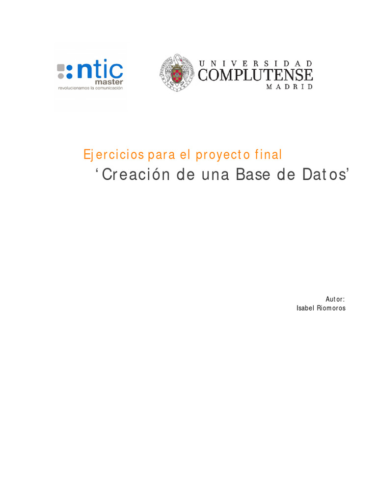 Tarea Base De Datos Sql Pdf Aplicación Movil Software De La