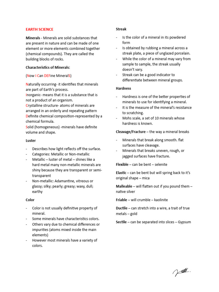 Earth science minerals and resources pdf rock geology igneous rock